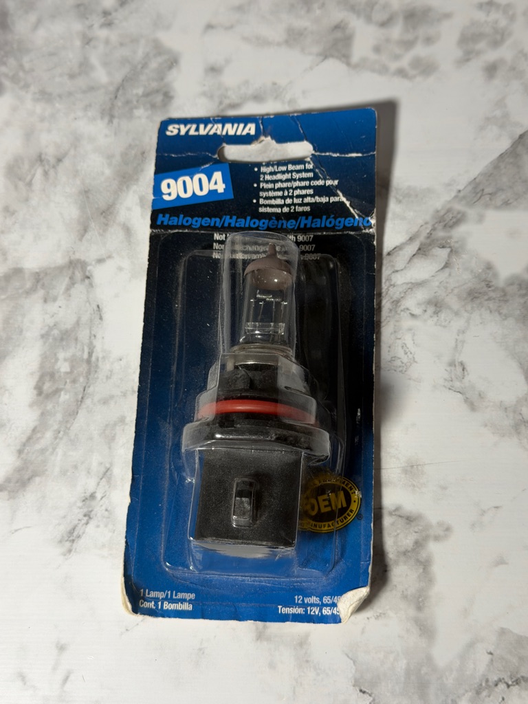 Sylvania 9004 Halogen Headlight Bulb - New In Packaging